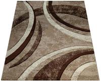 Paco Home Teppich Brillance 758, rechteckig, 18 mm Höhe, Kurzflor mit geometrischem Design, ideal im Wohnzimmer & Schlafzimmer