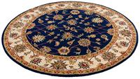 Delavita Wollteppich Sahil, rund, 14 mm Höhe, reine Wolle, Orientteppich, Wohnzimmer