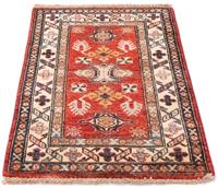 Morgenland Wollteppich Kazak Teppich handgeknüpft rot, rechteckig, 6 mm Höhe