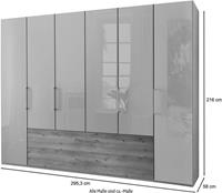 WIEMANN Kleiderschrank »Metz« hochwertige Glasfront inkl. Schubkästen im Holzfarbton
