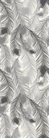 Queence Vinyltapete »Federn-Grau«, 90 x 250 cm, selbstklebend