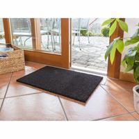 WohnDirect langlebige Kokosmatte mit Naturfasern KEIRA schnittfest schwarz Gr. 60 x 90