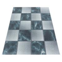 Giancasa Teppich Kurzflor Wohnzimmer Flachflor Horus-102 blau Gr. 80 x 250