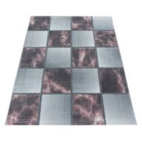 Giancasa Teppich Kurzflor Wohnzimmer Flachflor Horus-102 rosa-kombi Gr. 80 x 250