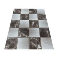 Giancasa Teppich Kurzflor Wohnzimmer Flachflor Horus-102 braun Gr. 80 x 250