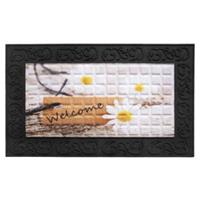 HTI-Living Fußmatte 45x75 cm Venga Welcome Daisies bunt Gr. 45 x 45