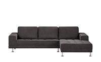 Smart Ecksofa dunkelgrau - Webstoff Garda