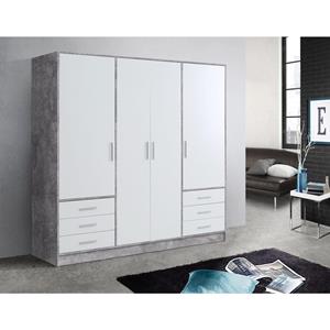FORTE Kledingkast JUPITER Opbergruimte, 2 breedtes, 4 kleuren, lades, variabele legplanken