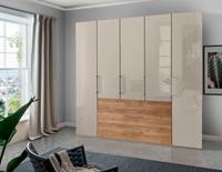 WIEMANN Kleiderschrank »Metz« hochwertige Glasfront inkl. Schubkästen im Holzfarbton