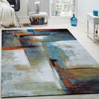 PACO HOME Designer Teppich Modern Kurzflor Wohnzimmer Bunt Trendig Meliert Multicolour