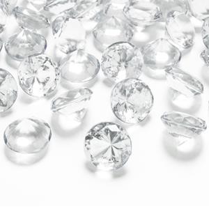 70x Hobby/decoratie transparante diamantjes/steentjes 20 mm/2 cm -