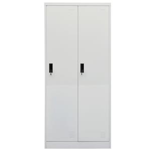 VidaXL Kleiderschrank Hellgrau 80x50x180 cm Stahl 