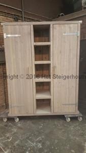 Het Steigerhouthuis Steigerhouten Slaapkamerkast / Kledingkast Extra - 100 x 47 x 180 cm