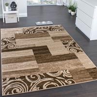 PACO HOME Designerteppich für Wohnzimmer Inneneinrichtung Teppich Meliert Beige Braun 160x220 cm