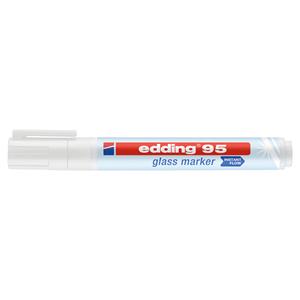 Edding e-95 glasmarker, wit