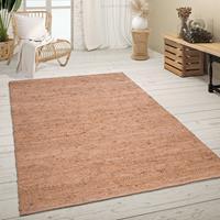 PACO HOME Teppich Wohnzimmer Jute Sisal Muster Handgefertigt Mit Moderner Bordüre Beige 80x150 cm