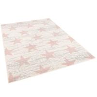 Pergamon Designer Teppich Canvas Sterne Teppiche rosa Gr. 80 x 150