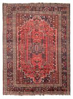 Morgenland Wollteppich Shiraz Medaillon Rosso 295 x 218 cm, rechteckig, 1 mm Höhe, Unikat mit Zertifikat