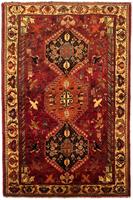 Morgenland Wollteppich Shiraz Medaillon 257 x 157 cm, rechteckig, 0,1 mm Höhe, Unikat mit Zertifikat