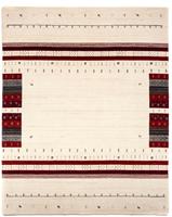 Morgenland Wollteppich Loribaft Bordüre Beige 250 x 198 cm, rechteckig, 1,5 mm Höhe, Unikat mit Zertifikat