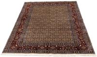 Morgenland Wollteppich Moud Stark Gemustert Beige 203 x 146 cm, rechteckig, 1 mm Höhe, Unikat mit Zertifikat
