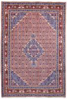 Morgenland Wollteppich Ardebil Medaillon Rosso chiaro 294 x 204 cm, rechteckig, 1 mm Höhe, Unikat mit Zertifikat