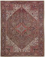 Morgenland Wollteppich Heriz Medaillon 335 x 254 cm, rechteckig, 1 mm Höhe, Unikat mit Zertifikat