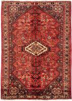 Morgenland Wollteppich Shiraz Medaillon 240 x 158 cm, rechteckig, 0,1 mm Höhe, Unikat mit Zertifikat