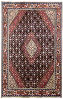 Morgenland Wollteppich Täbriz Medaillon Blu scuro 302 x 197 cm, rechteckig, 1 mm Höhe, Unikat mit Zertifikat