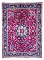 Morgenland Wollteppich Täbriz 40 Raj Medaillon Viola 272 x 205 cm, rechteckig, 1 mm Höhe, Unikat mit Zertifikat