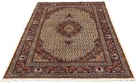 Morgenland Wollteppich Moud Figurativ Rosso scuro 245 x 155 cm, rechteckig, 1 mm Höhe, Unikat mit Zertifikat