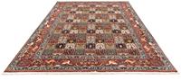 Morgenland Wollteppich Moud Felder Rosso scuro 202 x 148 cm, rechteckig, 1 mm Höhe, Unikat mit Zertifikat
