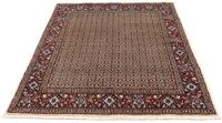 Morgenland Wollteppich Moud Stark Gemustert Beige 205 x 146 cm, rechteckig, 1 mm Höhe, Unikat mit Zertifikat