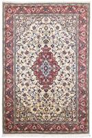 Morgenland Wollteppich Keshan Medaillon Beige 296 x 201 cm, rechteckig, 1 mm Höhe, Unikat mit Zertifikat