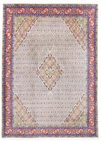 Morgenland Wollteppich Ardebil Medaillon Beige 290 x 200 cm, rechteckig, 1 mm Höhe, Unikat mit Zertifikat