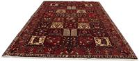 Morgenland Wollteppich Bachtiar Felder Rosso scuro 310 x 210 cm, rechteckig, 1 mm Höhe, Unikat mit Zertifikat