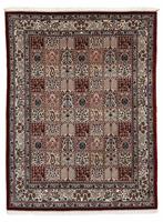 Morgenland Wollteppich Moud Felder 229 x 182 cm, rechteckig, 1 mm Höhe, Unikat mit Zertifikat