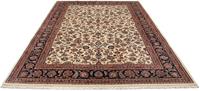 Morgenland Wollteppich Maschad Blumenmuster Beige 290 x 200 cm, rechteckig, 1 mm Höhe, Unikat mit Zertifikat