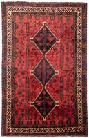 Morgenland Wollteppich Shiraz Medaillon Rosso 318 x 206 cm, rechteckig, 1 mm Höhe, Unikat mit Zertifikat