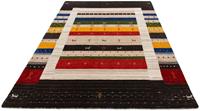 Morgenland Wollteppich Loribaft Bordüre Multicolore 202 x 143 cm, rechteckig, 1,8 mm Höhe, Sehr weicher Flor
