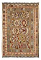 Morgenland Wollteppich Kelim Maimene Nomadisch 296 x 197 cm, rechteckig, 0,4 mm Höhe, Wendeteppich