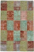 Morgenland Wollteppich Patchwork Patchwork 242 x 148 cm, rechteckig, 0,8 mm Höhe, Handgeknüpft