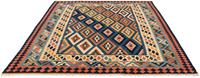 Morgenland Wollteppich Kelim Fars Durchgemustert 208 x 194 cm, rechteckig, 0,4 mm Höhe, Wendeteppich
