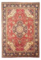 Morgenland Wollteppich Täbriz Medaillon Rosso 300 x 208 cm, rechteckig, 1 mm Höhe, Unikat mit Zertifikat