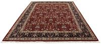 Morgenland Wollteppich Moud Blumenmuster Rosso 293 x 202 cm, rechteckig, 1 mm Höhe, Unikat mit Zertifikat