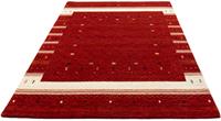 Morgenland Wollteppich Loribaft Bordüre Rosso 204 x 142 cm, rechteckig, 1,8 mm Höhe, Sehr weicher Flor
