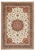 Morgenland Wollteppich Kaschmar Blumenmuster Beige 295 x 205 cm, rechteckig, 1 mm Höhe, Unikat mit Zertifikat