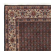 Morgenland Wollteppich Moud Stark Gemustert Blu scuro 345 x 247 cm, rechteckig, 1 mm Höhe, Unikat mit Zertifikat