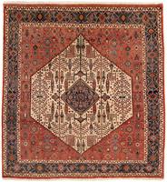 Morgenland Wollteppich Nain Medaillon Blu scuro 350 x 243 cm, rechteckig, 1 mm Höhe, Unikat mit Zertifikat