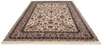 Morgenland Wollteppich Kaschmar Blumenmuster Beige 310 x 200 cm, rechteckig, 1 mm Höhe, Unikat mit Zertifikat